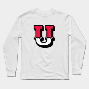 Monogram U - Alphabet Scrapbooking Red/White Circus Style Long Sleeve T-Shirt